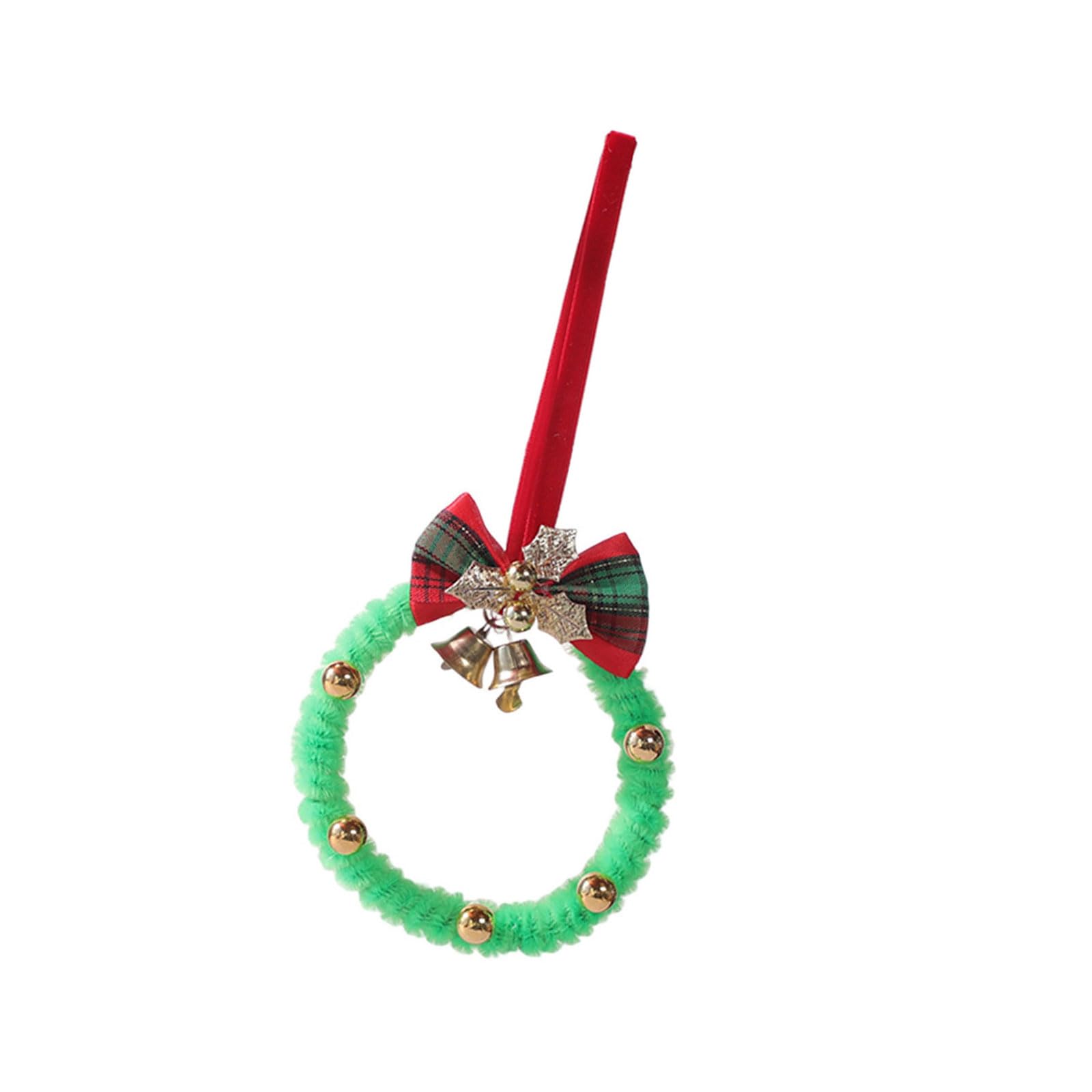 Celebratory Soft Wreath with Bend Bells Soft Substance Christmas Door Wall Window Holiday Deck Christmas Bend Decoration