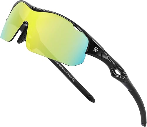 DUCO DK261 - Gafas de sol deportivas de béisbol para jóvenes, con marco TR90 irrompibles, ligeras, para niños y niñas
