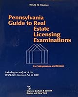 Pennsylvania guide to real estate licensing examinations for salespersons and brokers 0882624156 Book Cover