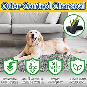 Charcoal Training Pads 100 Count, 22″x22″ Puppy Pads for Small Dogs, Activated Carbon Dog Pee Pads, Disposable Puppy Pads Pet Training Pads