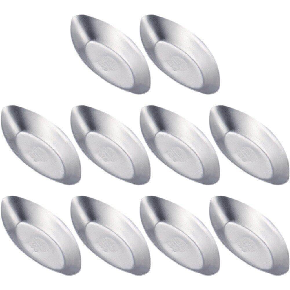 Luxylei Muffin Cupcake Cups 10pcs Oval Shape Aluminium Egg Tart Moulds Cupcake Liners Baking Pan Diy Cake Tools for Pudding Egg Tart