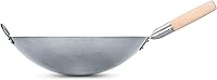 Vista 7 de Craft Wok Big 16 Inch Heavy Hand Hammered Carbon Steel Pow Wok with Wooden and Steel Helper Handle (Round Bottom) / 731W138