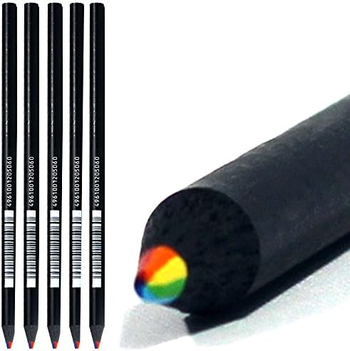 Kirin Black Pal Rainbow Mixed Color Lead Pencil Dry Highlighter Bible Book Dictionary Kn-06 [5pcs]