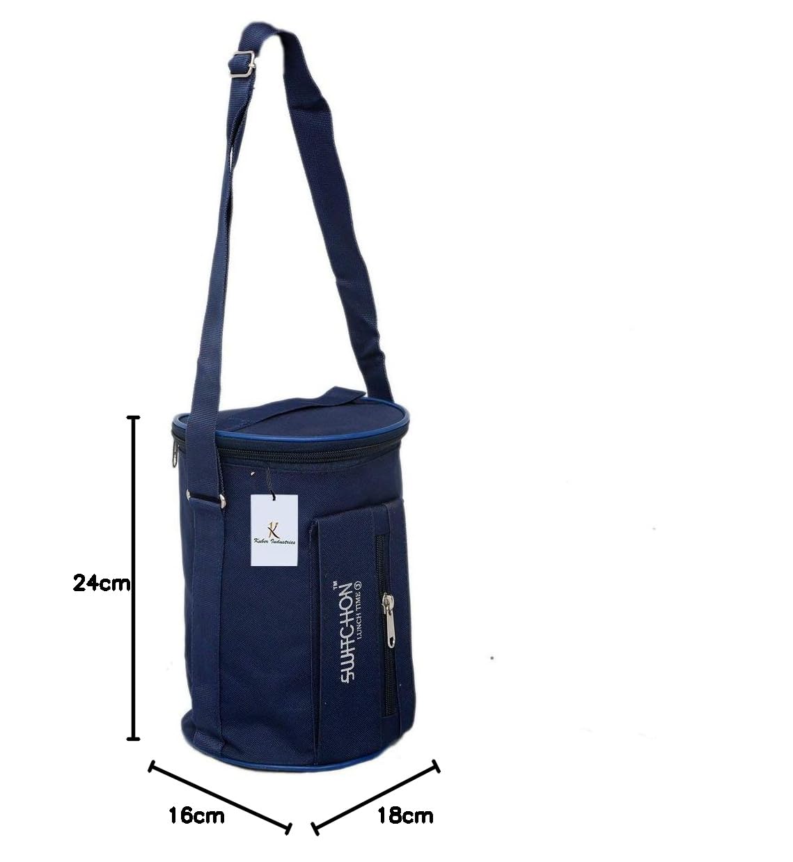Kuber Industries Canvas Lunch Bag - Waterproof & 3 Compartments -5 Kuber Industries Canvas Lunch Bag - Waterproof & 3 Compartments -5