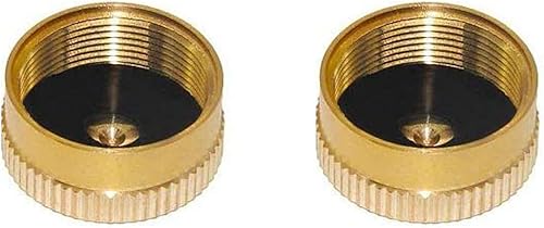 YOUHO Tapa de tanque de propano de latón macizo, repuesto de 1 libra para estufa de campamento al aire libre, tapa de propano para evitar fugas de