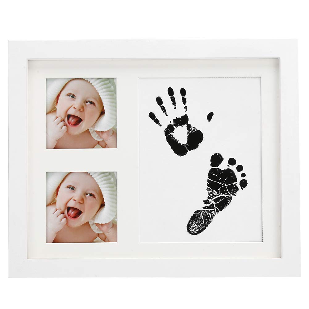 Kit d'impression main et pied bébé Cadre Photo Bois Tampon Encreur