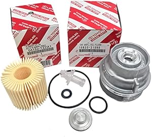 GENUINE 04152-YZZA1 OIL FILTERS with CRUSH WASHERS and GENUINE METAL HOUSING/Cap | for SELECT 2.5, 2.7, 3.5, Engines C/amry, RAV4, H/ighlander, S/ienna, T/undra, T/acoma. + More -