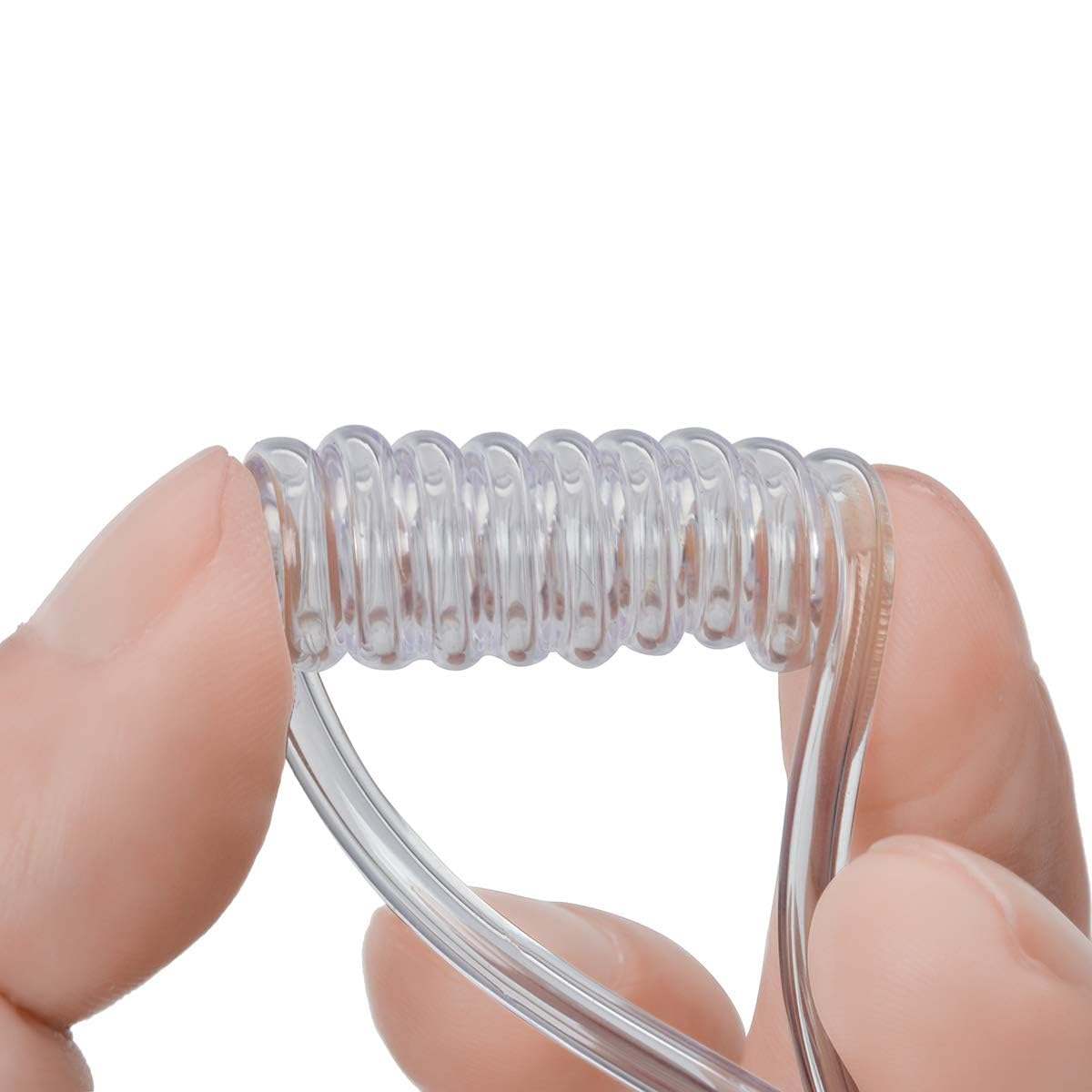 UAYESOK Schallschlauch Ohrhörer 3,5mm Hören Only, 1 Pin In-Ear Funk Kopfhörer Headset Security Hörschlauch mit Ohrstöpsel Transparent inkl. Halteclip für Motorola Kenwood Yaesu Funkgerät (5 Stück)