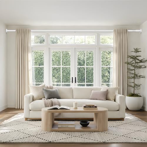 Image of 2Pack Long Tension Rod 41-166inch White Tension Curtain Rods no Drilling