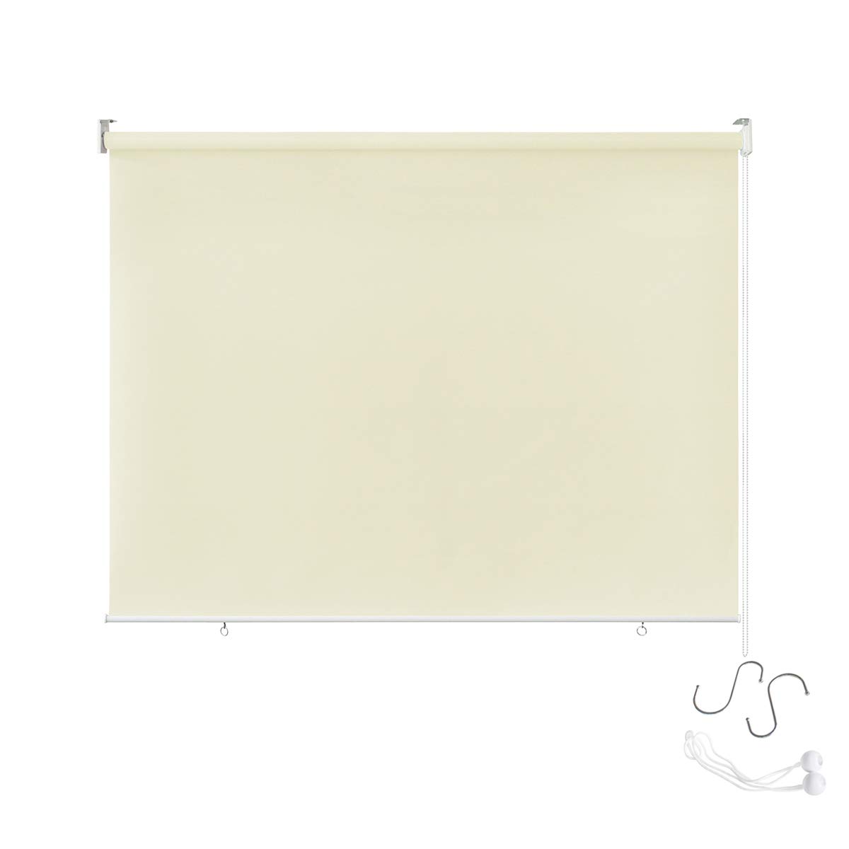 AUFUN Außenrollo Balkon Outdoor Rollo Wetterfest | Outdoorrollo Sonnenschutz Balkonrollo UV Schutz, Reflektierende Thermofunktion für Fenster & Türen