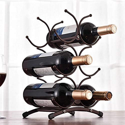 Soporte metálico para botellas de vino miniatura 3