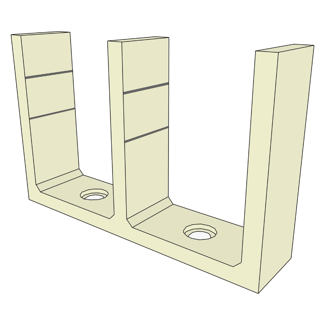 Universal Adjustable Height Sliding Closet Door Floor Guide Bracket - Grovers Home Solutions (Beige)