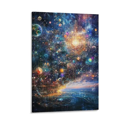 Cosmic Galaxy Murale décoration pour chambre et couloir poster toile 50x75cm