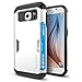 Spigen Slim Armor CS Galaxy S6 Case with Slim Dual Layer Wallet Design and Card Slot Holder for Galaxy S6 2015 - Shimmery White