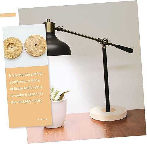 Miniatura 3 de Homoyoyo Lámpara de exhibición de madera Base de piezas de luz Soporte de lámpara de mesa de madera Base de 2 piezas Base de iluminación 3D Lámpara