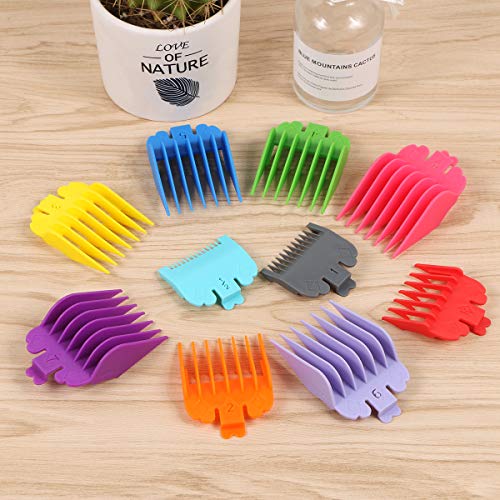 Harapu 10 Pcs Colorful Professional Hair Clipper Combs Guides 1/16” To 1”,Attachment Guide Combs Replacement Guards Set For Wahi Clippers/Trimmers #TOP4