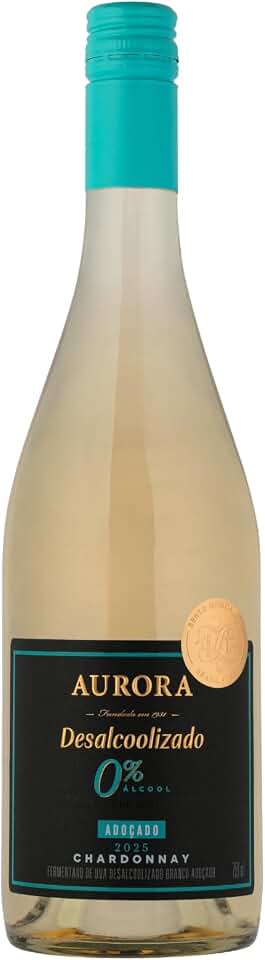 Vinho Branco Aurora Sem Álcool Chardonnay Desalcoolizado Adoçado 750ml