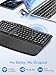 E-YOOSO Ergonomic Wireless Keyboard, Computer Keyboard with Detachable Wrist Rest, Split Design, Multimedia Hotkeys, 2.4GHz Ergo Cordless Keyboard for Laptop, PC, Mac, Windows