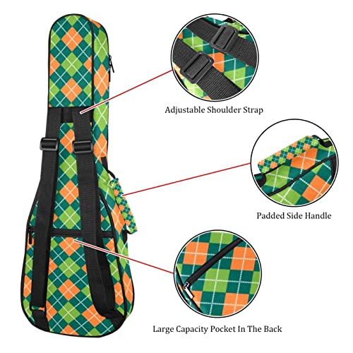 Housse pour ukulélé – Motif écossais vert – 10 mm d’épaisseur – Rembourrage en éponge de 53,3 cm – Avec sangles… - Les Beatles, Paul McCartney, John Lennon, RIngo Starr, George Harrison Housse pour ukulélé - Motif écossais vert - 10 mm d'épaisseur - Rembourrage en éponge de 53,3 cm - Avec sangles… – Image 4