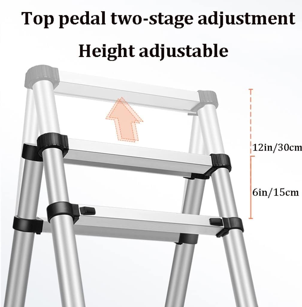 Telescoping Extension Ladder,Wide Pedal A-Frame Ladder Telescoping Ladder Portable Extension Ladder Aluminum Step Ladder for Home Industrial 330LB/150KG Capacity