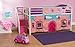DHP Princess Castle Design Curtain Set for Junior Loft Bed, Kids Furniture, Pink