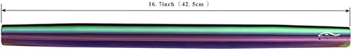 Miniatura 2 de Berglander Rodillo de arco iris, acero inoxidable de 16.7 pulgadas, acabado mate colorido con rodillo chapado en titanio arcoíris para hornear masa