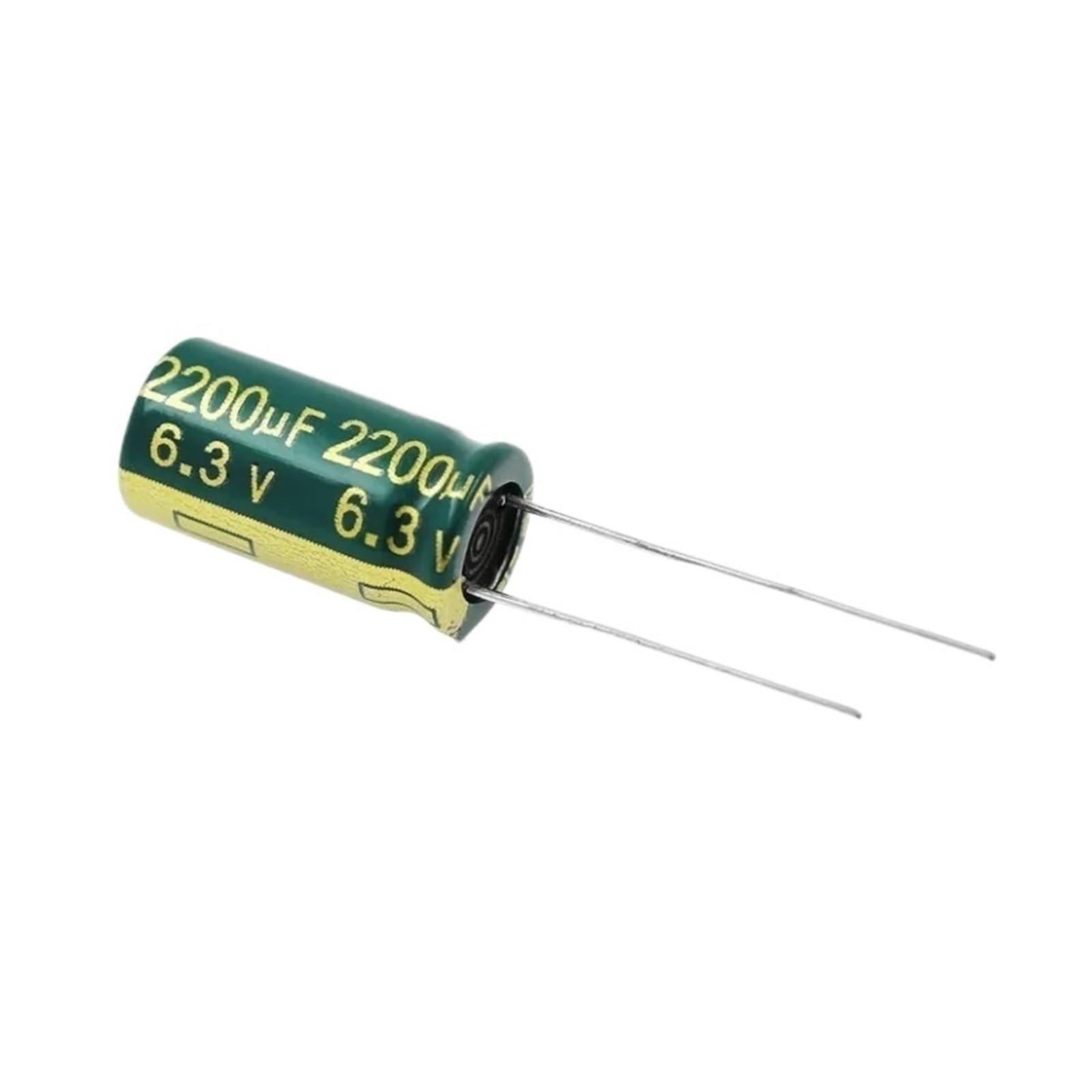 Condensateur électrolytique 6.3V 2200UF radial 10x20mm pour circuit imprimé
