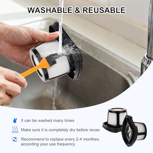 Image of Hepa Filter Replacement Compatible with Bissell Pet Hair Eraser Hand Vacuum 2390A, 2284W, 2390, 2579, 2389, Part # 1614212 1614203 1614204-2 Mesh Filters and 4 Foam Filters