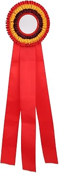 Blank Award Ribbon Rosette, First Second Place Rosette Ribbon Badge Ribbons Medal Ribbons, Small Winner Medal Award Trophy for Children Adults Party Decorations
