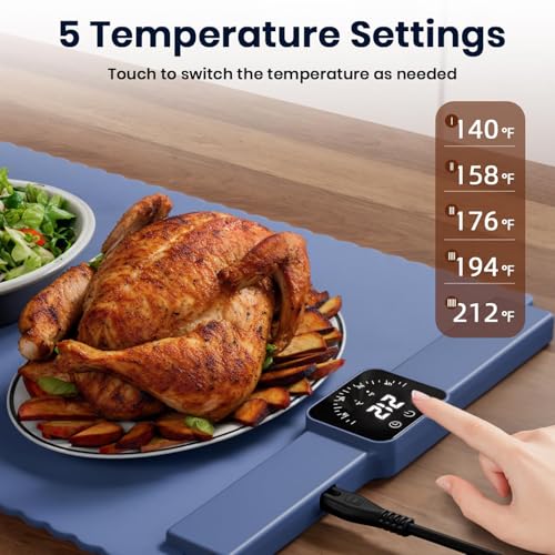 Plateau chauffant électrique enroulable à température réglable