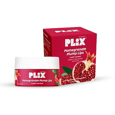 The Plant Fix Plix Pomegranate Plump Lips Puddin' Mask for Dry Lips | with Chiuri Butter+ Vitamin C | Lightens Dark Lips