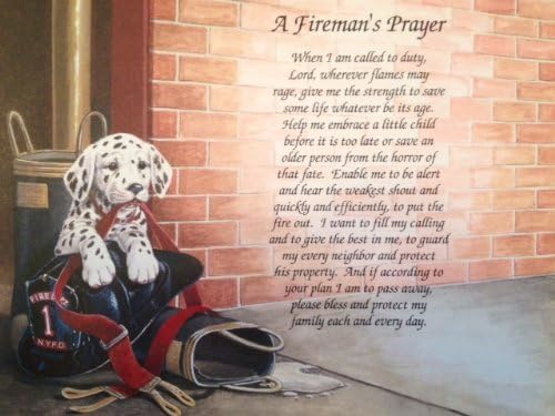 Cazual Creations Fireman's Prayer Gift Idea for Father (Dad) Husband Brother Volunteer Firefighter
