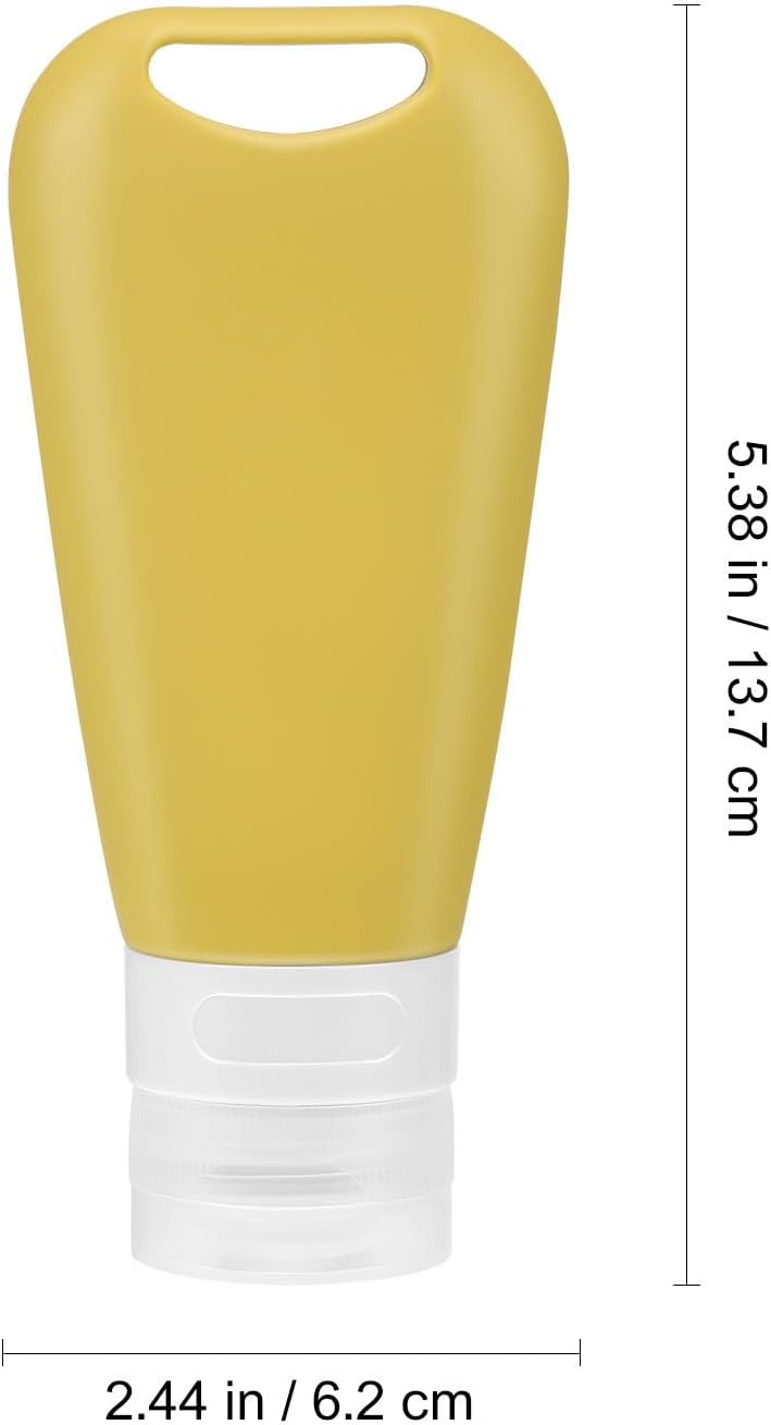 4pcs Silicone Travel Bottles 90ml Small Leak-proof Empty Travel Containers Lightweight and Easy to Wash for Toiletries