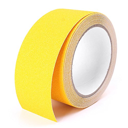 Mallofusa 2Inch 16.4Ft Yellow Non Skid Safety Tape Anti Slip Adhesive Grip Tape For Steps Stairs Indoor or Outdoor Applicable, High Traction