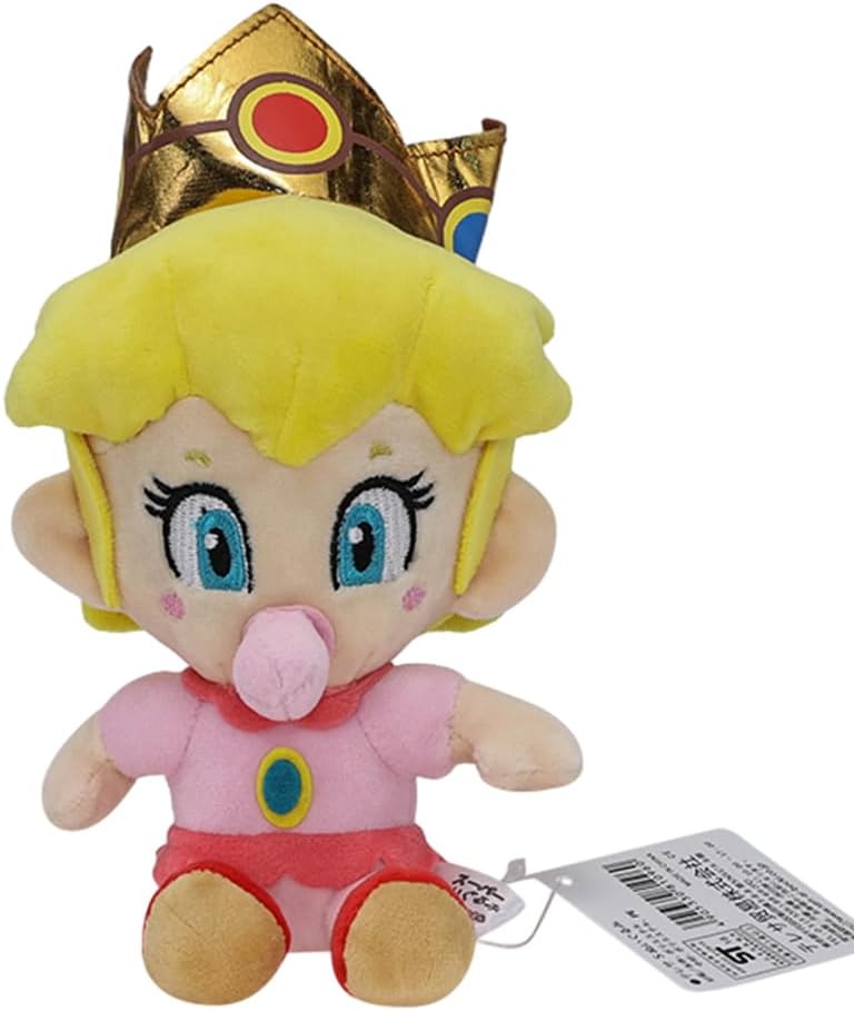 Princess Peach Plush Toy Stuffed Doll Peach Daiy Rosalina 6"" Pink Gift Birthday for Kids, Medium
