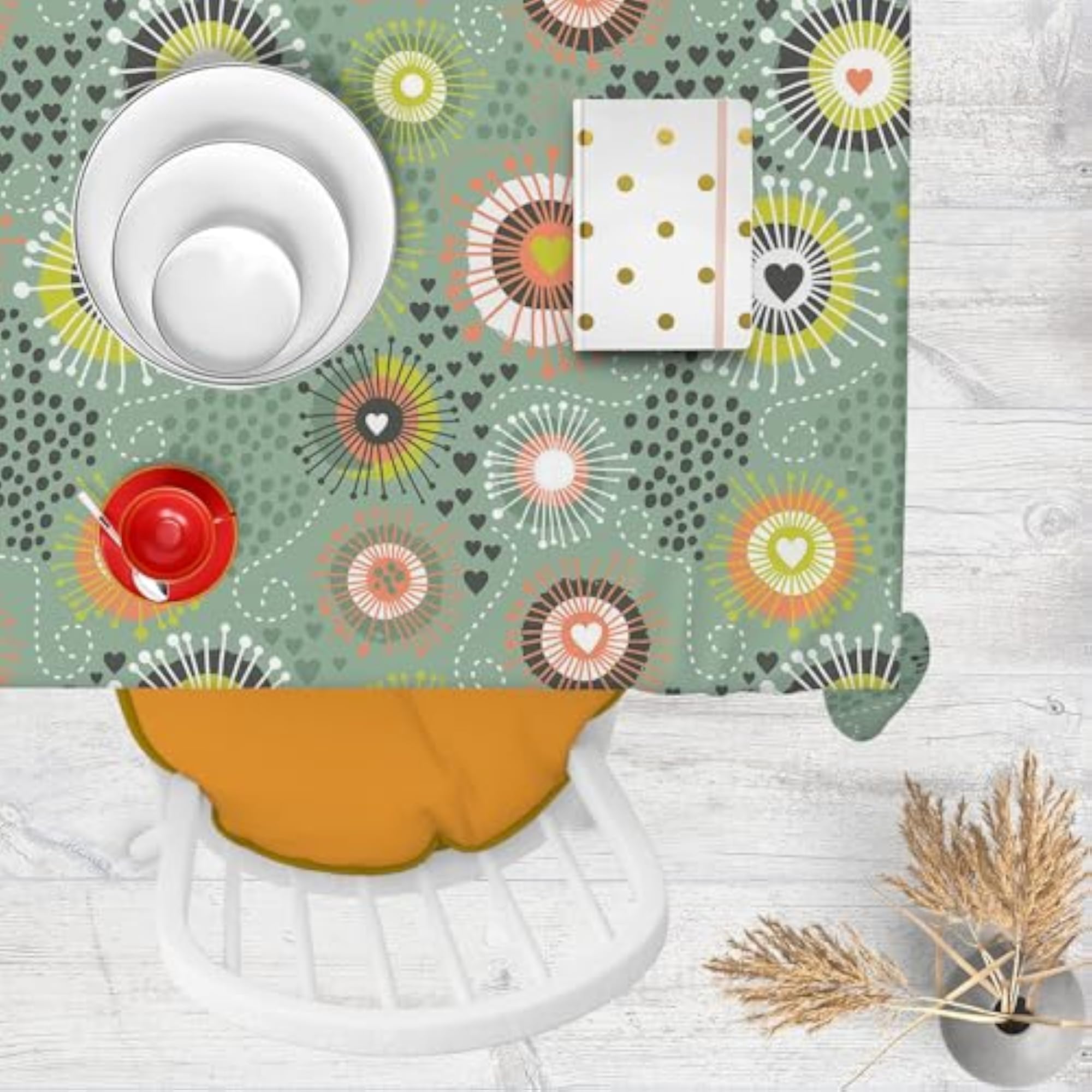 Psychedelic Art Table Cloth Cover for Dining & Center Table