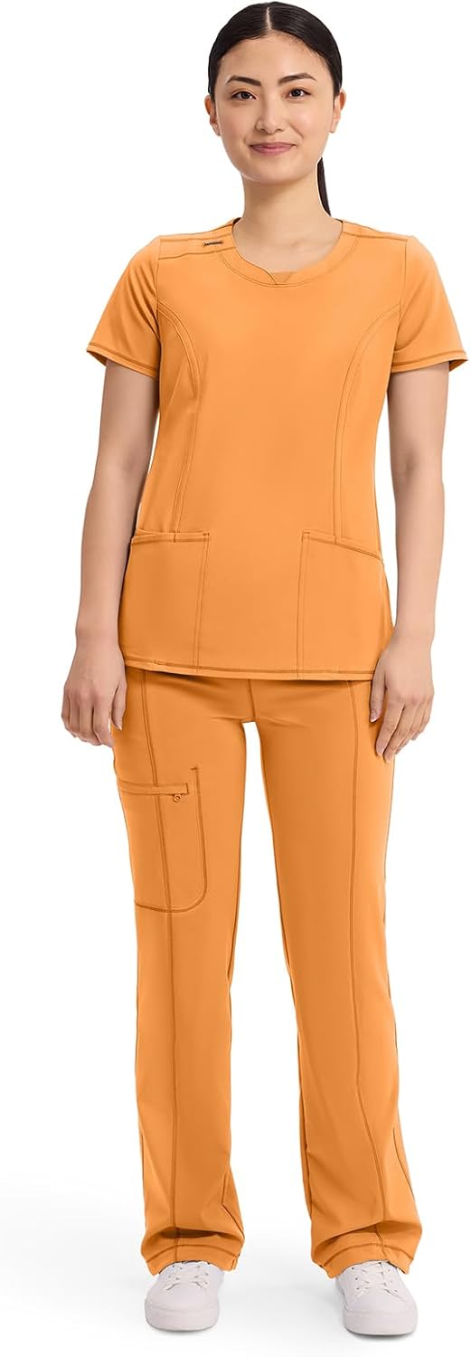 Cherokee Womens Infinity Crew Neck Scrubs Shirt - Image 3