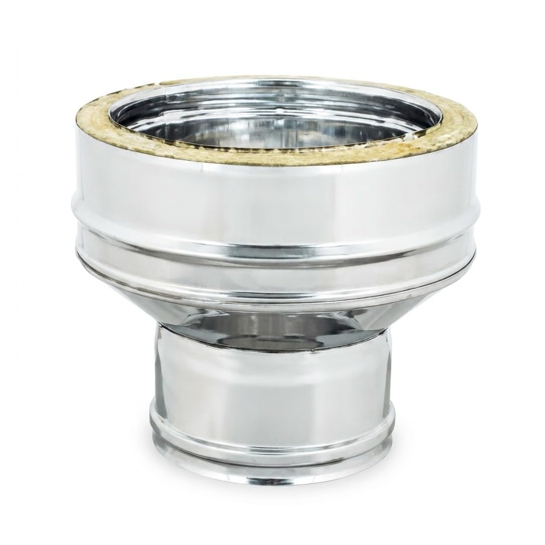 MAKA Aumento Canna Fumaria Doppia Parete Inox Ø 150 a 180 mm