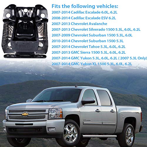 Angos Compatibleu A5365 15854941 15854939 2007-2014 Escalade, Chevy Silverado, Suburban, Tahoe, Gmc Sierra, Yukon - Right And Left Engine Motor Mount With Heat Shield #TOP1