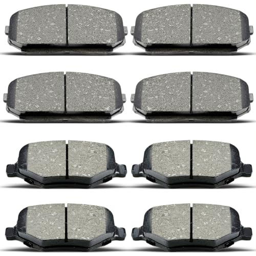 DYZJKWJW D1258 D1377 Front Rear Ceramic Brake Pads Set Fit For 2011-2014 Ford Edge,For 2011-2015 Lincoln Mkx (8 pcs)