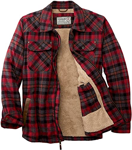 Legendary Whitetails Men's Tough as Buck Berber Lined Flannel Shirt Jacket - Image 5