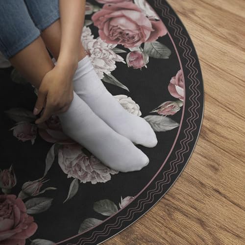 Tapis vinyle ø140 cm résistant pour protéger le sol des taches - 5