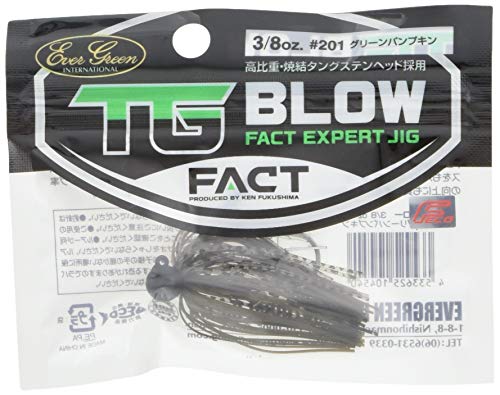 Evergreen TG Blow Football Jig, 0.4 oz (10 g), 3/8oz #201 Green Pumpkin
