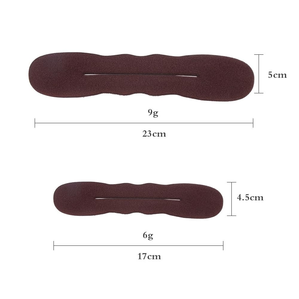 4 piezas Marrón para hacer moños para el cabello, Bonut para el cabello, esponja para torcer el cabello, accesorios peinar el cabello, accesorios para el cabello, herramientas el cabello