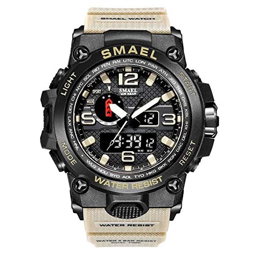 Relojes deportivos para hombre con pantalla LED, relojes militares de moda para hombre (Geige-Two), Pulsera
