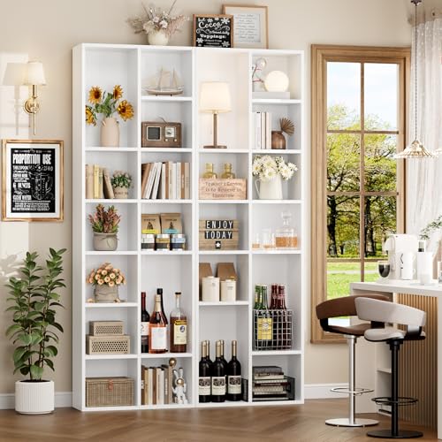 FOTOSOK 71" Double Wide Media Tower Rack and Single Row CD Display Rack
