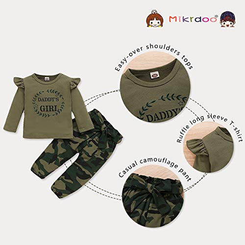 Image of Newborn Baby Girl Clothes Letter Print Long Sleeve Bodysuit Ruffle Floral Pants with Headband 3Pcs Infant Girl Outfits Set