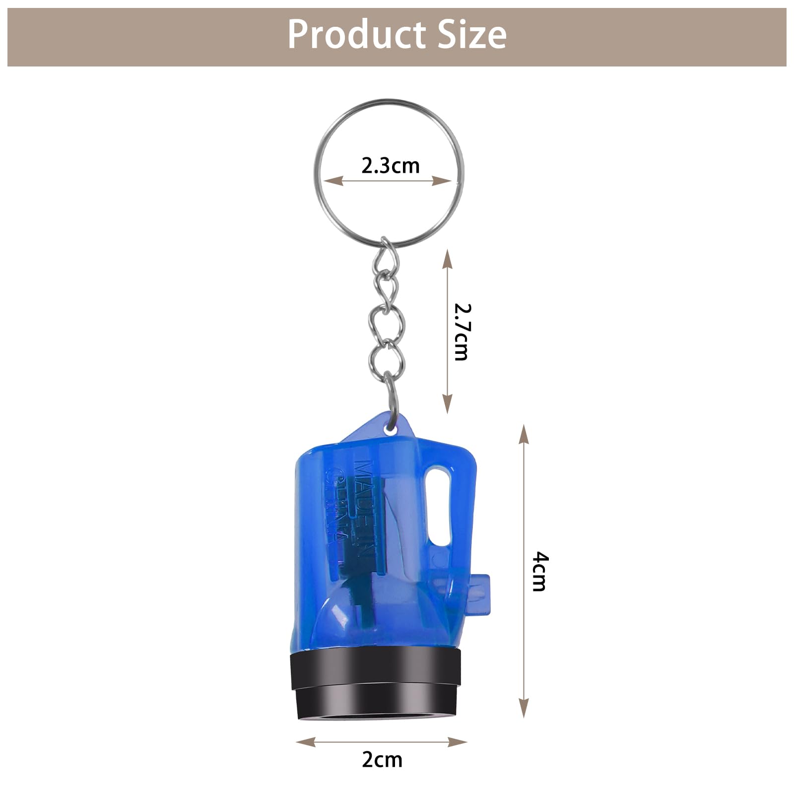 LURICO 30 Pezzi Mini Torcia LED Portachiavi 4cm per Bambini Campeggio All'aperto