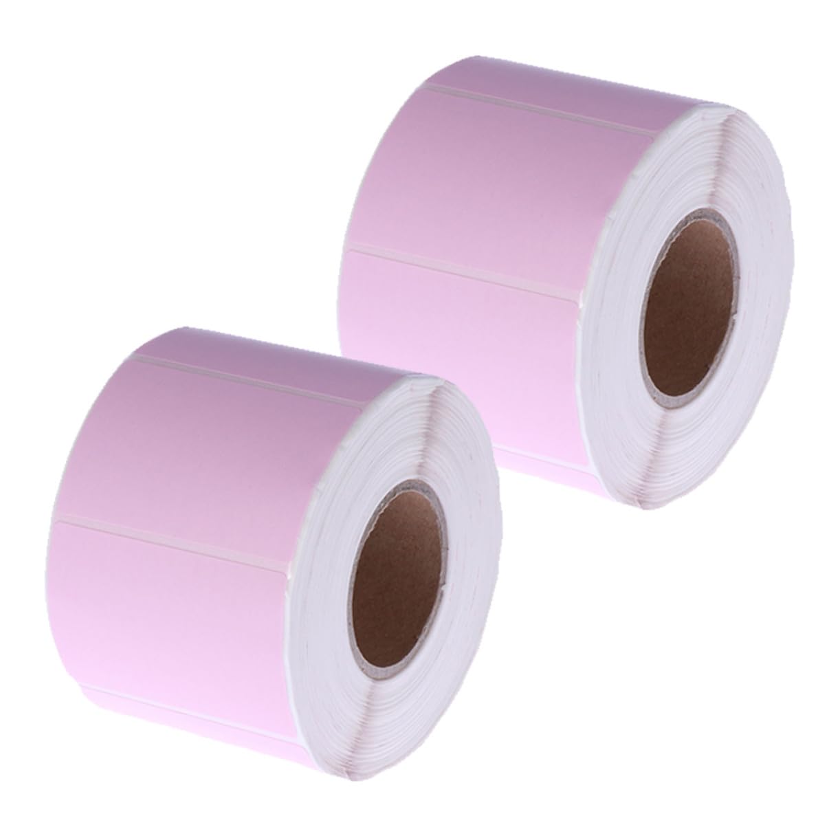 PRETYZOOM 2 Rotoli Etichette Termiche Adesive Rosa in Carta Termica Superficie Liscia, Etichette Autoadesive Vuote per Spedizioni e Imballaggi, Formato 60x40 Mm