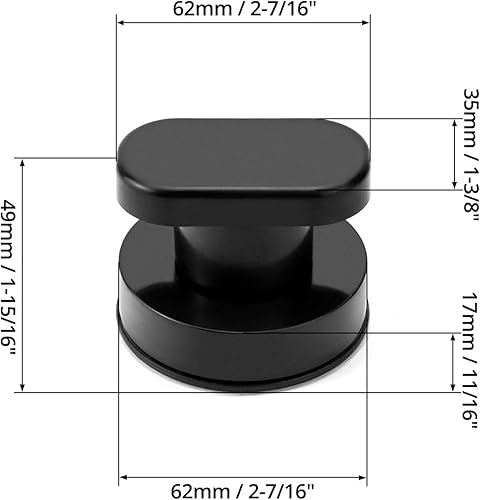 Miniatura 6 de QWORK Manija de puerta de cristal, espejo corredizo de cristal, cajón de puerta, ventosa, juego de manijas de puerta de viaje, manija de puerta